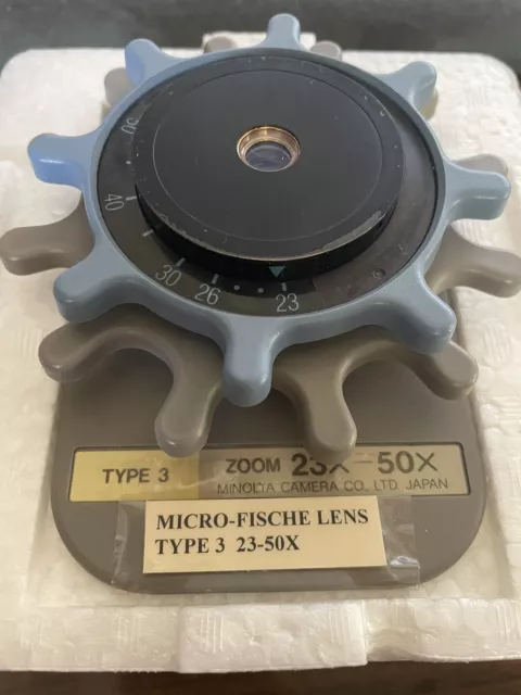 Minolta Microfilm Microfiche Lens Type 3 23x - 50x