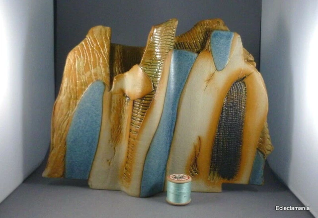 GEOFF COX STUDIO Pottery Slab Built Stoneware Abstract Sculpture Vase £ ...