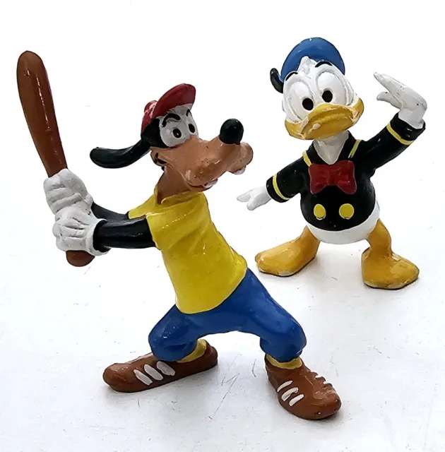 Bullyland Disney Ducktales 2 " Figures Donald Duck & Baseball Goofy Entenhausen