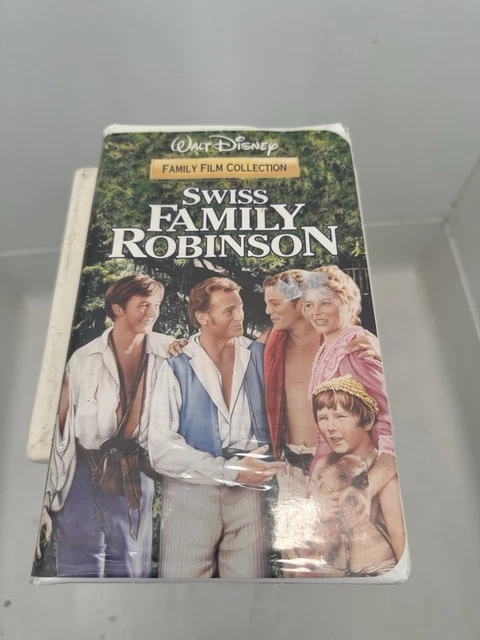 VHS VIDEO CASSETTE Movie Walt DISNEY Swiss Family Robinson White ...