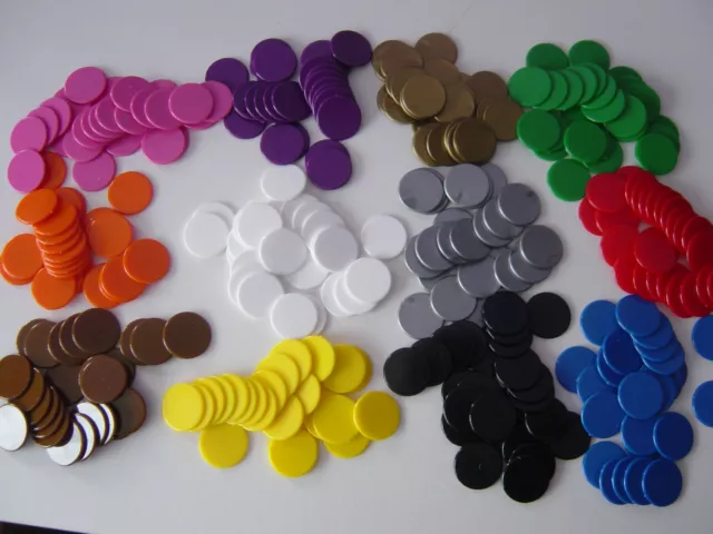 Counters, 25 mm diameter, Tiddlywinks / Board Games, teaching aid, 12 colours