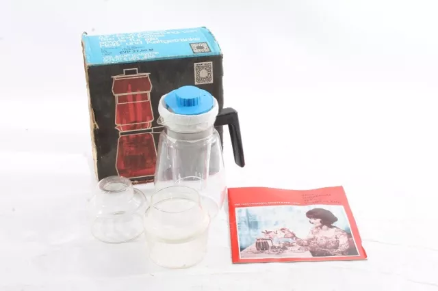 Hermosa Antiguo Jarra Teka Universal Jena Vidrio Tetera de Café Vintage