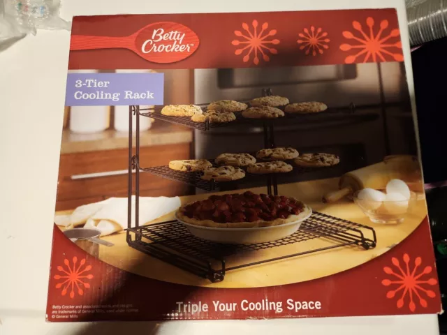 Betty Crocker 3-Tier Baking Rack with 3 Large Baking Sheets 