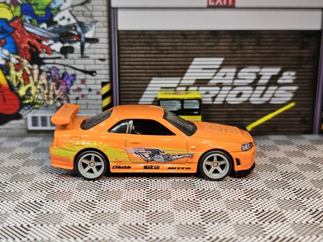 NISSAN SKYLINE R34 GT-R Premium orange R34 Fast and Furious Hot Wheels ...