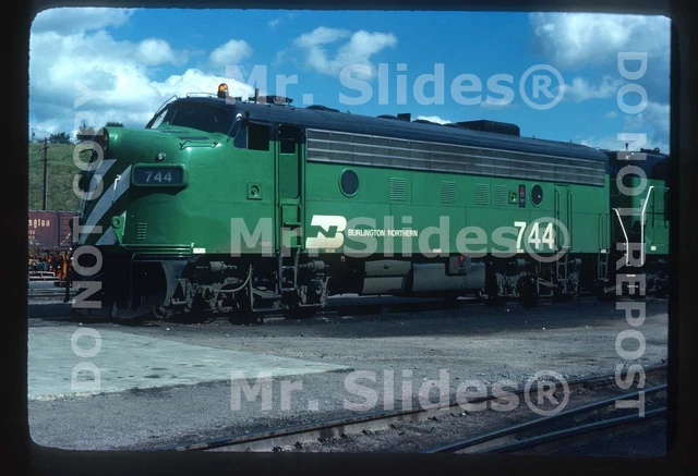 Original Slide BN Burlington Northern F7A 744 Mpls MN 1977