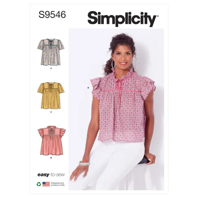 SIMPLICITY Patrón de Costura S9546 Misses ' Tops