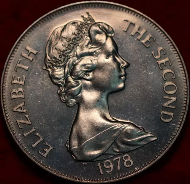 Uncirculated 1978 Tristan Da Cunha 1 Crown Clad Foreign Coin