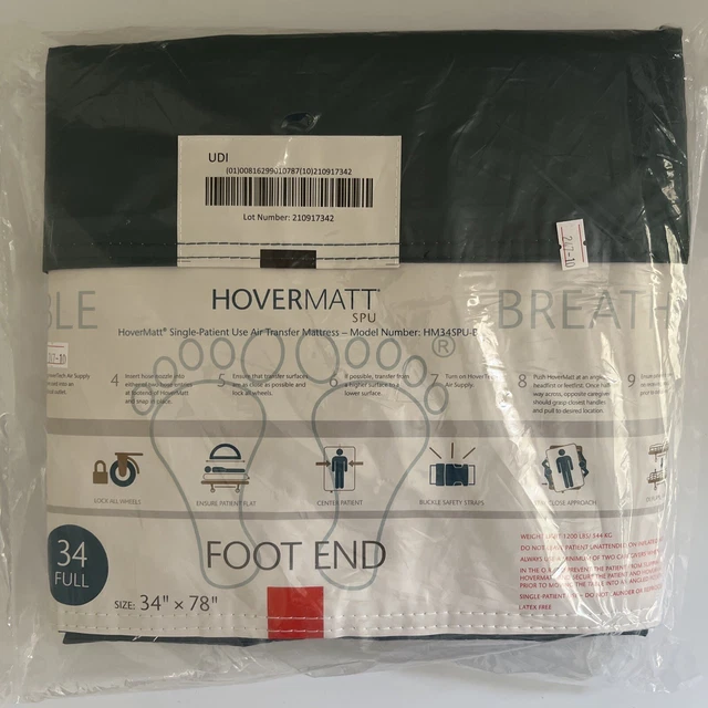 Hovermatt Hovertech HM34SPU-B Lateral Transfer Mattress 34" x 78"