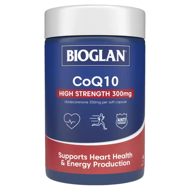BIOGLAN High Strength CoQ10 300mg 60 Soft Capsules Co-Enzyme Q10 Heart Health