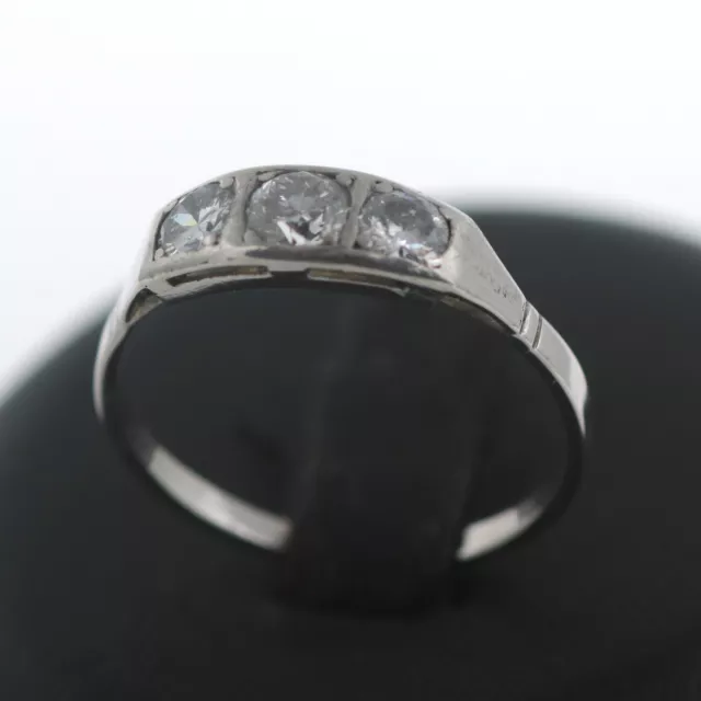 Art Deco Diamant Weißgold Ring 585 14 Kt 0,80 Ct Weißgold Wert 1980,-