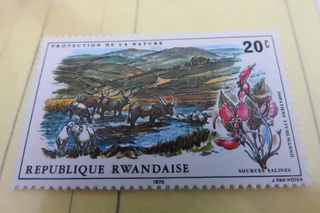 TIMBRE STAMP   RWANDA protection de la nature