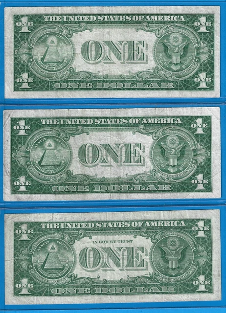 1935 E/G,1957B $1 Silver Certificates,3)*Rare* Star Notes,Blue Seal,F/VF,Nice! 3