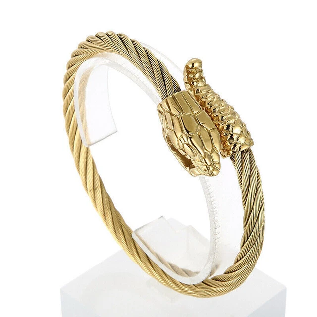 Nuevo Brazalete Weiya Rock Hip Hop Multicolor Zodiaco Serpiente Titanio Acero Para Hombre