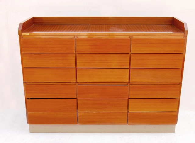 Cassettiera schedario vintage Schirolli nello stile di Gio Ponti