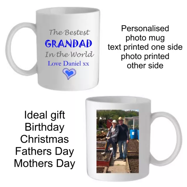 Personalised Best Granda Daddy Dad Uncle Photo Mug Fathers Day Birthday Gift