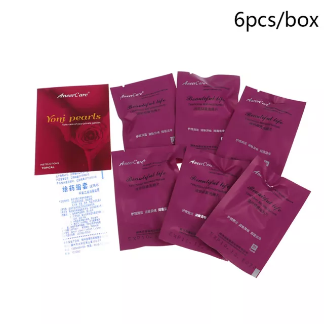 6Pcs/box Yoni Pearls Clean Point Feminine Vaginal Detox Pearl Hygiene Pro.lSA _j
