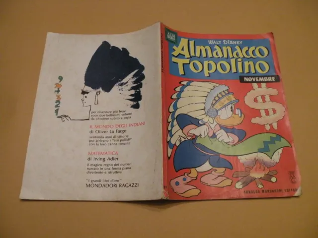 Almanacco Topolino 1962 N° 11 Mondadori Disney Originale Molto Buono No Bollini