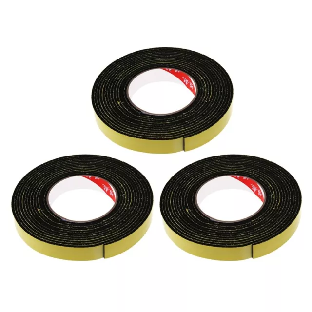 3X 5m Singolo Nero 20mm Di Larghezza X 3mm Del Nastro Adesivo Della Schiuma9532