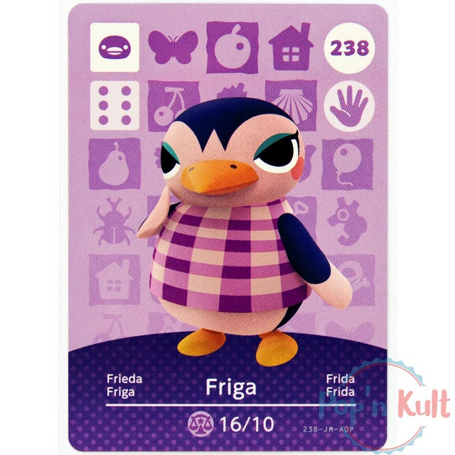 Carte Amiibo Animal Crossing 238 Friga Series 3 Officiel
