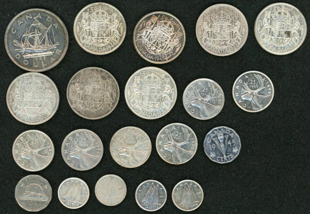 Canada Coins Lot of 20 Mix Dates & Denom