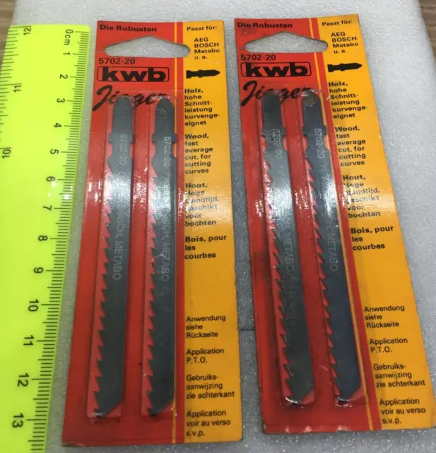 Hojas de sierra de corte rápido promedio curvo de madera KWB 5702-20 x4 AEG, BOSCH, METABO. De lote antiguo