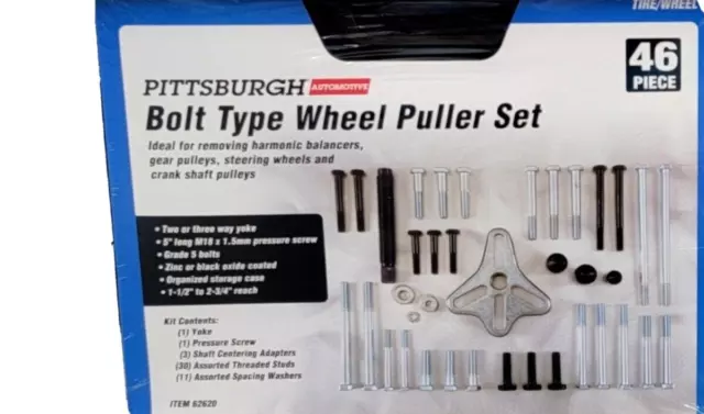 Pittsburgh 46pc. Bolt Type Wheel Puller Set *NEW*