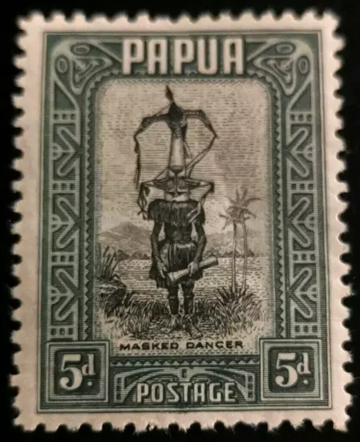 Papua: 1932 Local Motifs 5 P. (Collectible Stamp).