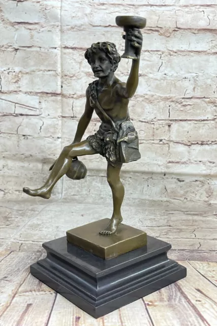 Hot Cast Bronze Dionysus Bacchus Wine God Vineyard Statue Sculpture Greek Sale