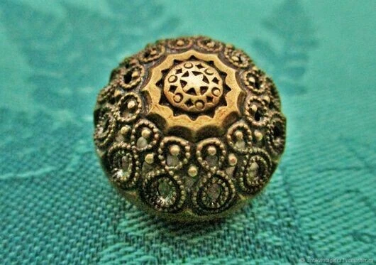 BOUTON ANCIEN XIXÈ Napoléon III Laiton Email Bleu 16 mm 19thC Enamel Button EUR 24,00 - FR