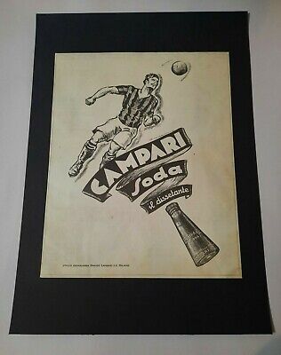 Pubblicita Liquori Campari Calcio Originale Vintage 1935 Disegno Muggiani Rara