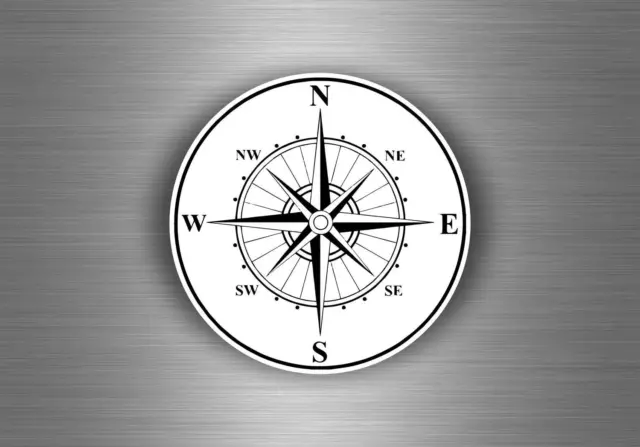 Sticker car motorcycle helmet vinyl compass nautical boat sailing anchor r5