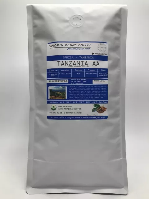 8oz/5lb - Tanzania AA – African – Premium Fresh Roasted To Order Coffee
