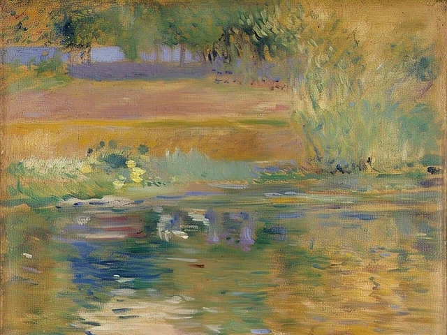 TABLEAU HUILE TOILE d'artiste Claude Monet signé estampillé main ...
