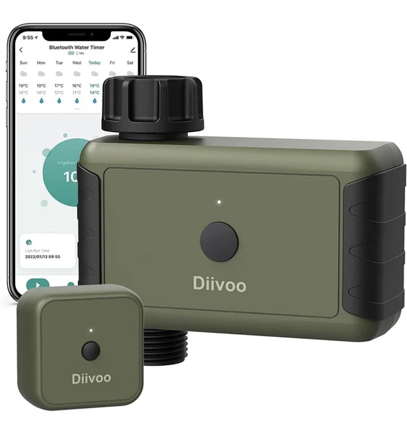 Diivoo WiFi Centralina Irrigazione con Hub, Timer Irrigazione Automatica