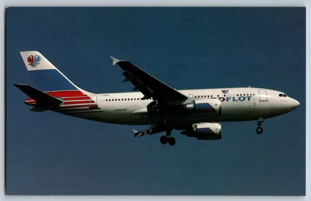 Aeroflot Airbus Industrie A310-308 - Airplane - Vintage Postcard