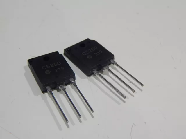 Hitachi 2SC5250 C5250 NPN transistor TO-3P 1500V 8A - LOT OF 2 PIECES -FAST SHIP
