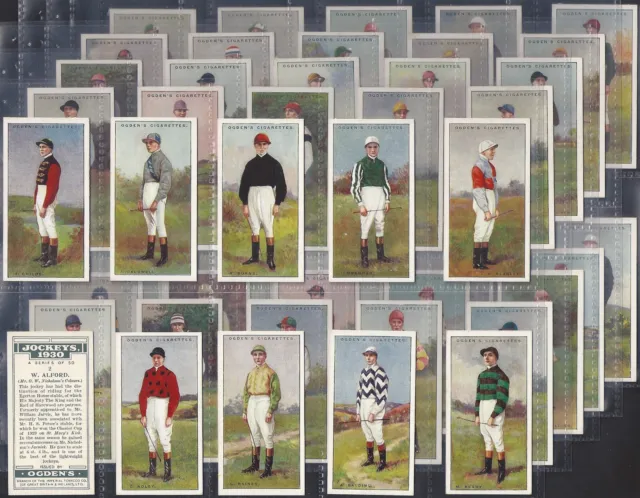 Ogdens-Full Set- Jockeys 1930 (50 Cards) Excellent
