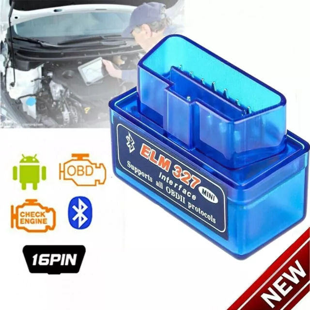 ✅ Lecteur Code OBD2 Mini ELM327 Bluetooth V2.1 Scanner Diagnostique Voiture Auto