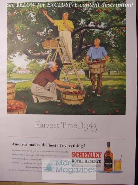 RARE 1943 Esquire Advertisement AD SCHENLEY Royal Reserve Whiskey! WWII Era