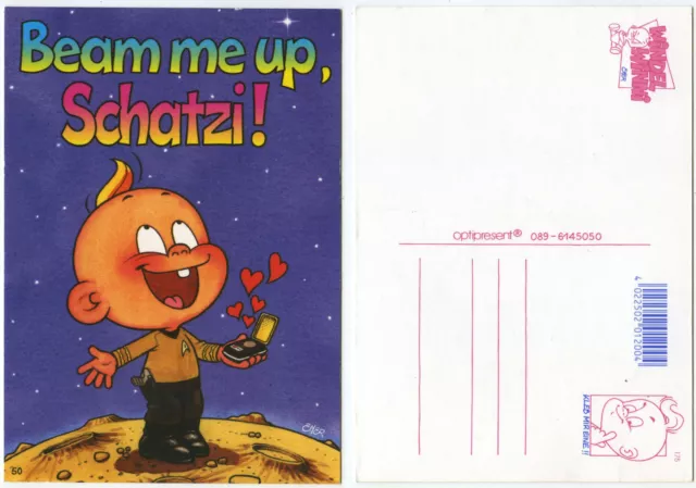 35395 - Diaper Winni: Beam Me Up, Schatzi! - Old postcard