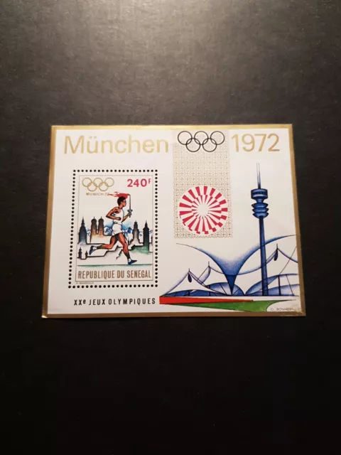 Briefmarke Senegal Olympische Spiele Block N°10 Neu MNH 1972