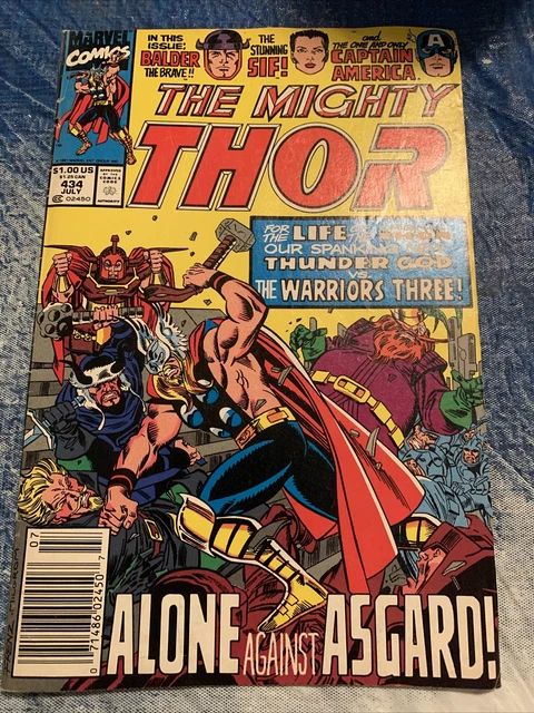 The Mighty Thor comic book: Alone against ASGARD. Vol 1 no. 434. July 1991.