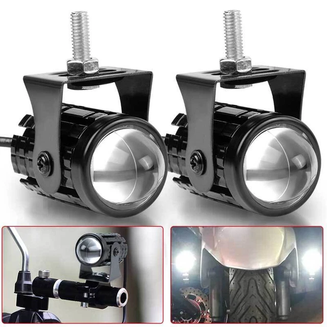 2x 12V 24V Mini Car Motorcycle LED Spot Light Headlight Driving Fog Lamp White