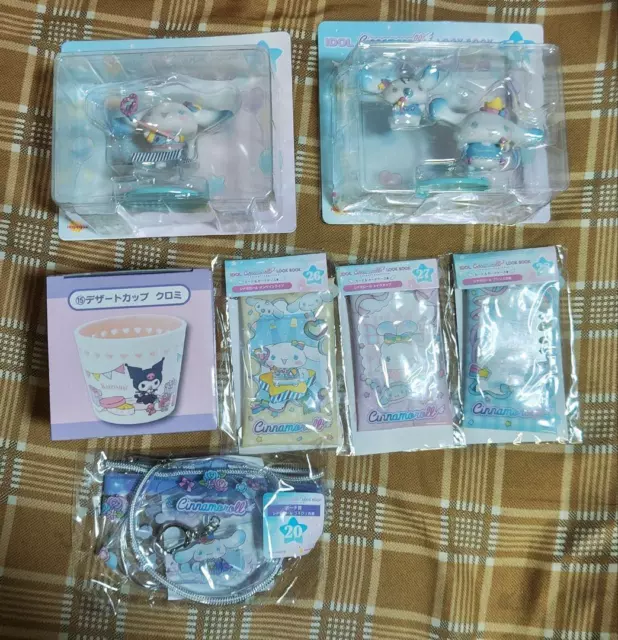 Sanrio Goods lot set 7 Mini Figure Pouch Cinnamoroll Kuromi CardCase Goods