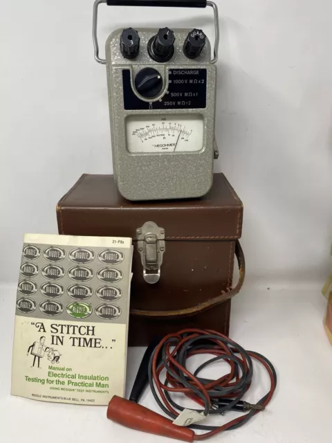 Biddle Instruments Hand Cranked  MEGOHMER Tester Cat No 719 Inst. No 2130481
