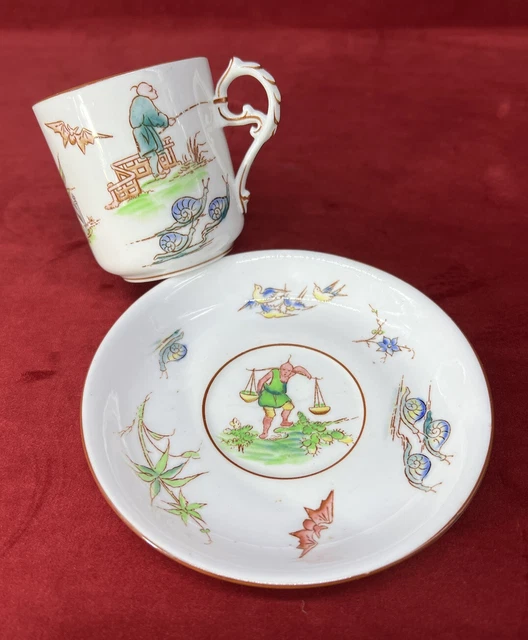 Sarreguemines Minton Tasse A Cafe The Porcelaine Japon Lorraine 19Eme Xixeme