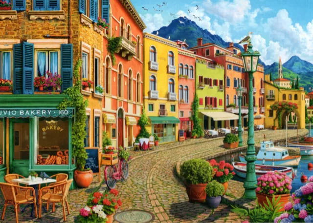 500 Pieces Jigsaw Puzzle Cobbled Harbour - Brand New, Boxed & Sealed