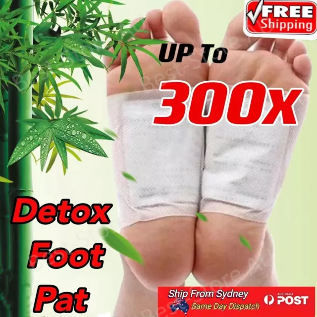 Upto300 Pack Detox Foot Patches Pads Natural plant Toxin Removal Sticky Adhesive