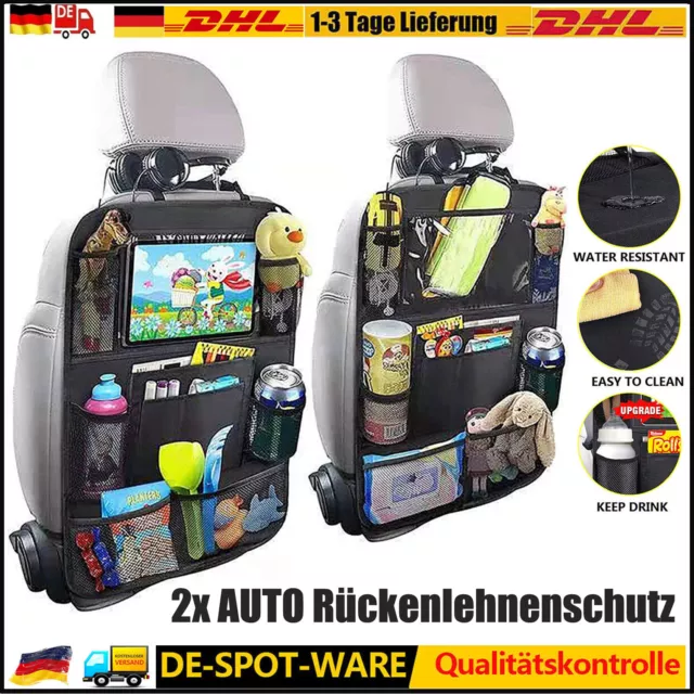 2tlg Auto Rücksitztasche Rückenlehnenschutz Für Kinder Autositzschoner Organizer