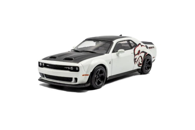 Modèle Réduit Dodge Challenger SRT Hellcat Widebody 2018 Jaune 1:24 - Marque Motormax - Portes Ouvrantes